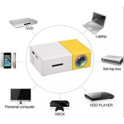 Revolucionario Mini Proyector Portatil - conexión WiFi y USB, compatible con Android y iPhone